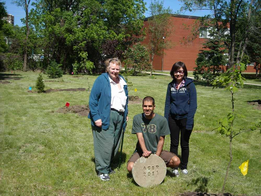 Alice Casselman on the planting day at TL Kennedy, June 3, 2011